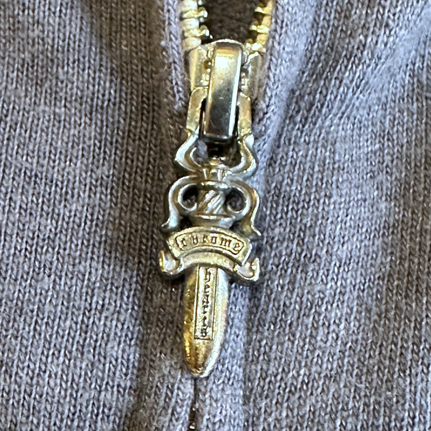 Chrome Hearts Horseshoe Zip Hoodie Grey Size M