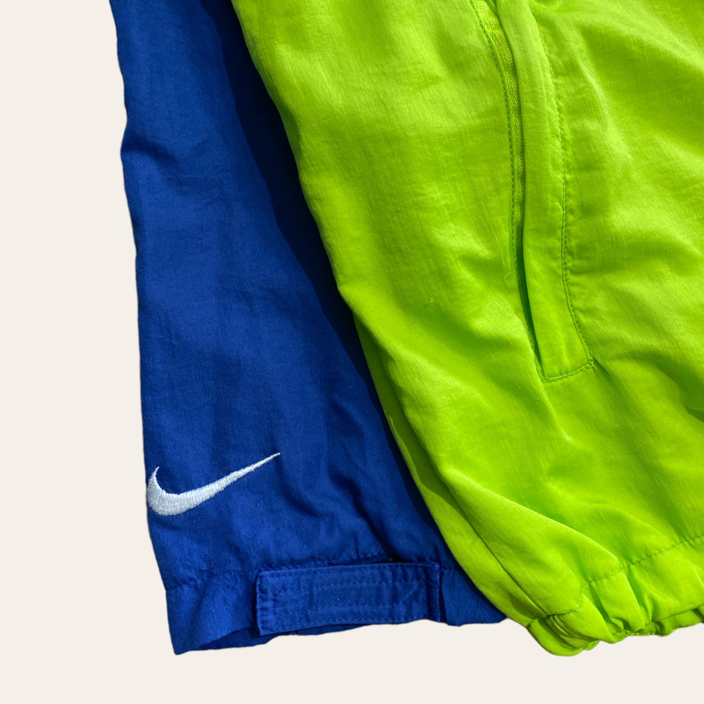 90's Nike Tennis Zip Up Green/Blue Size M