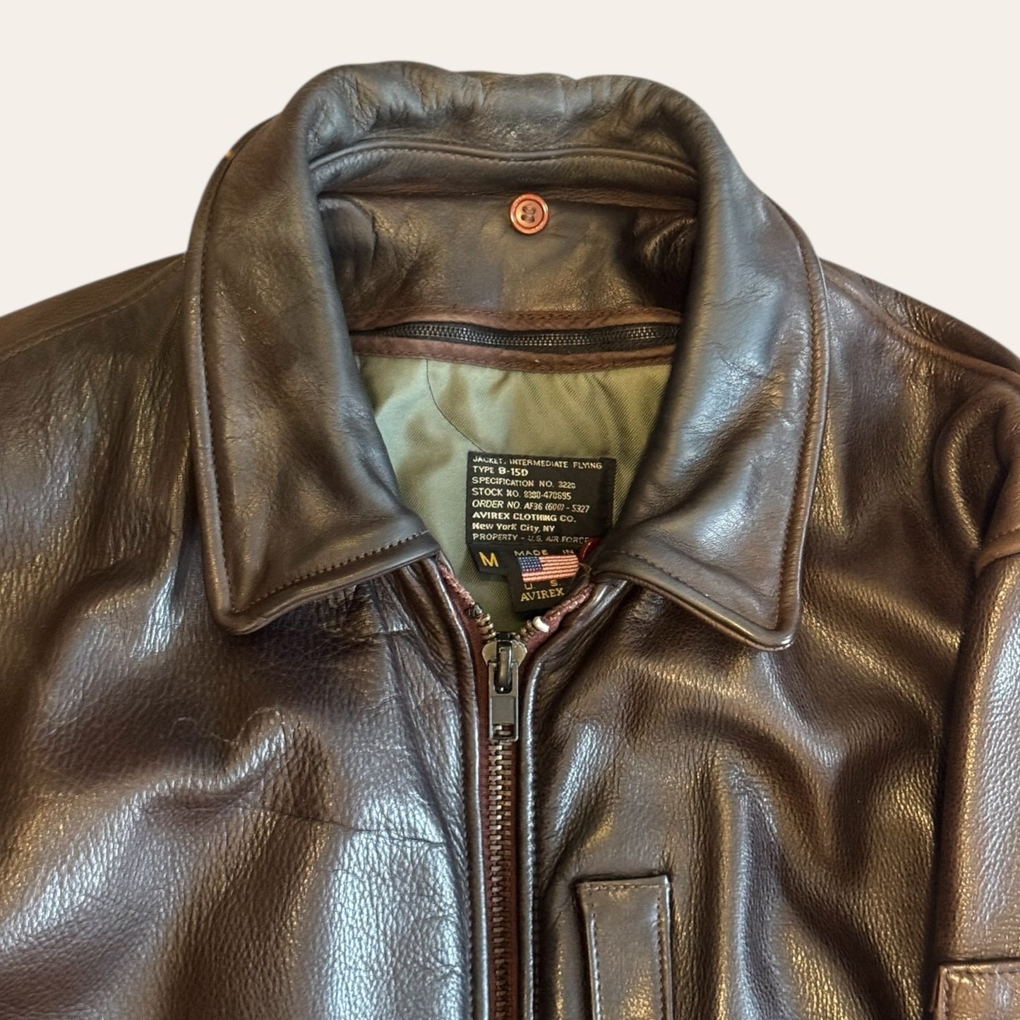 Vintage Avirex Leather Jacket Size M