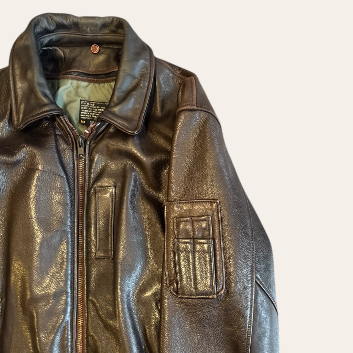 Vintage Avirex Leather Jacket Size M