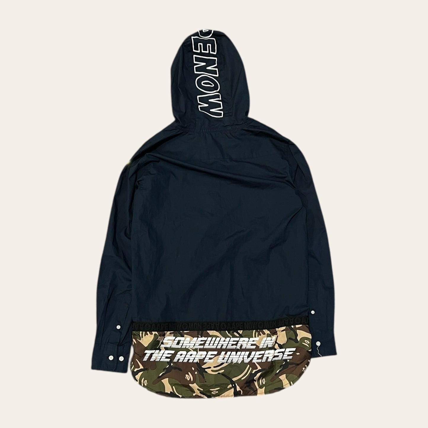 Aape Hooded Button Up Shirt Size M