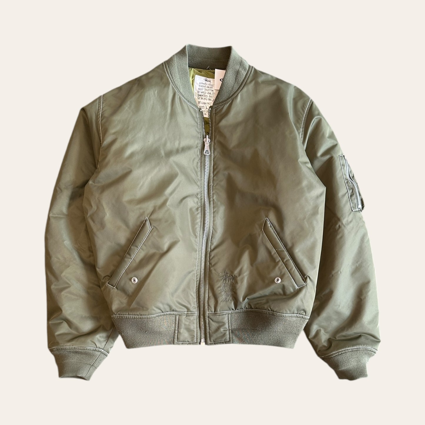 Stussy Bomber Jacket Olive Size L
