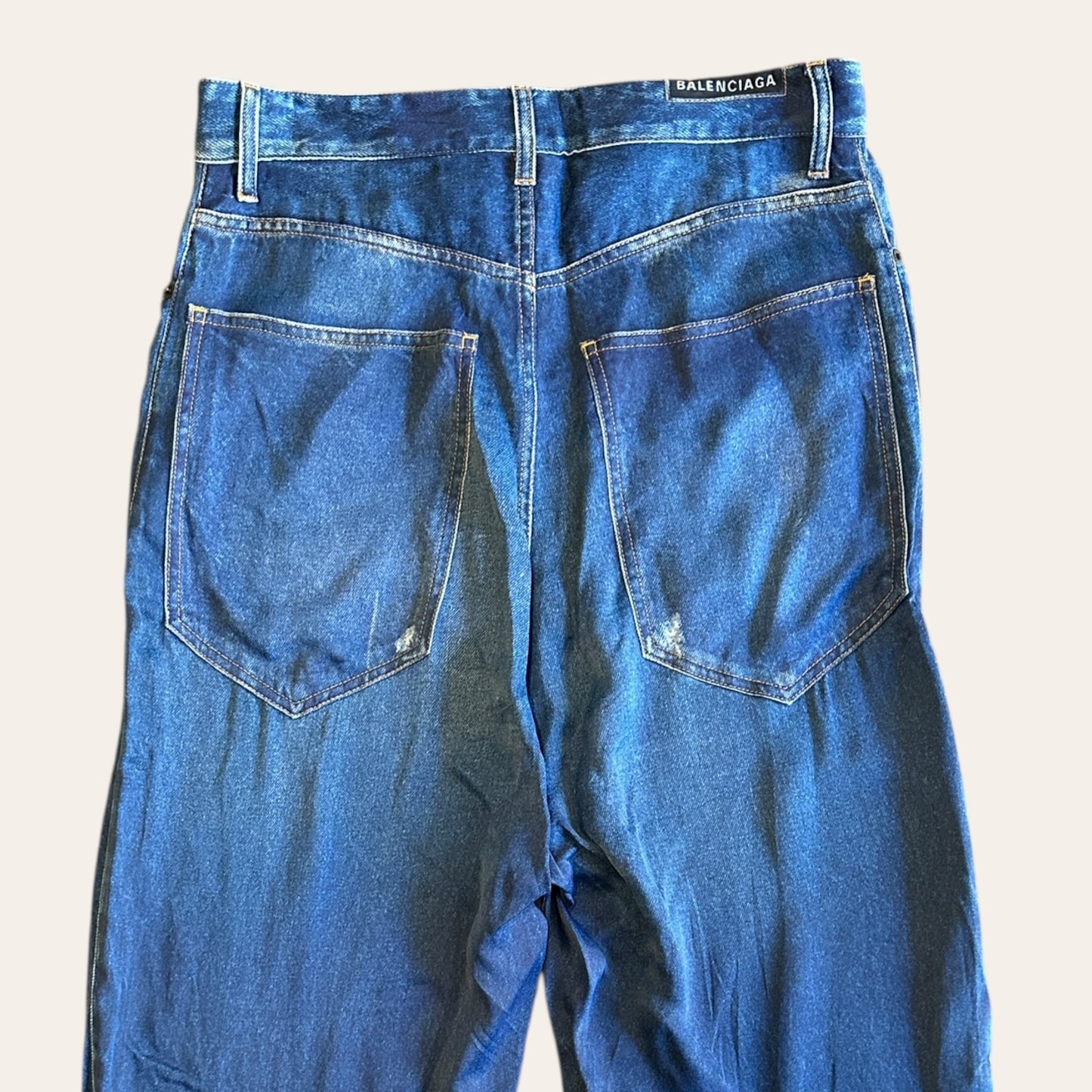 Balenciaga 2019 Satin Trompe L'Oeil Trouser Size S