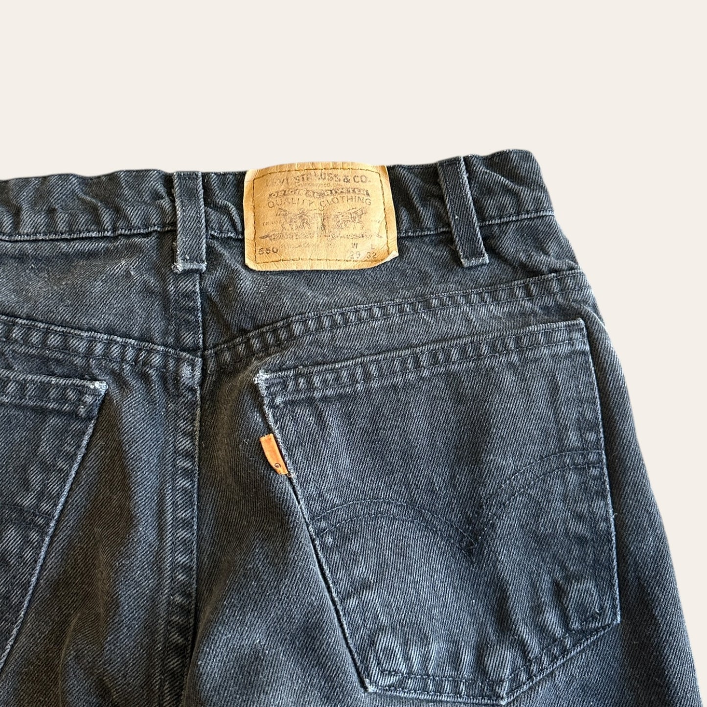 Vintage Orange Tab Levis 550 Jeans Black Size 29x32