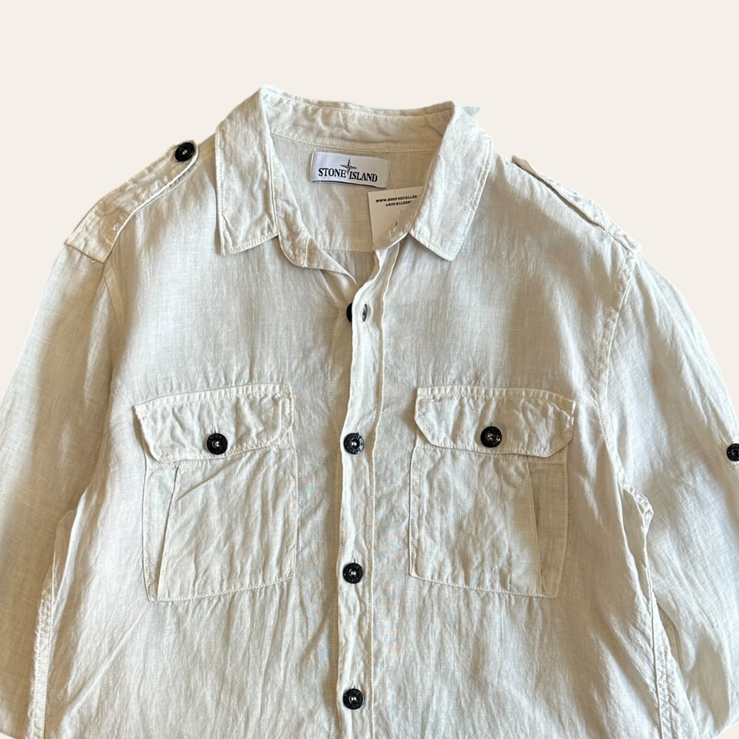 Stone Island Linen Shirt Size M