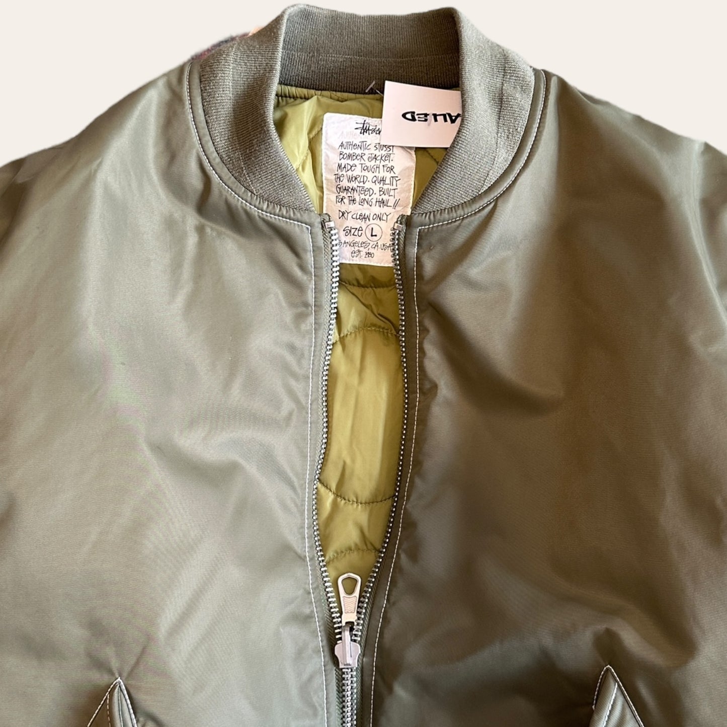 Stussy Bomber Jacket Olive Size L