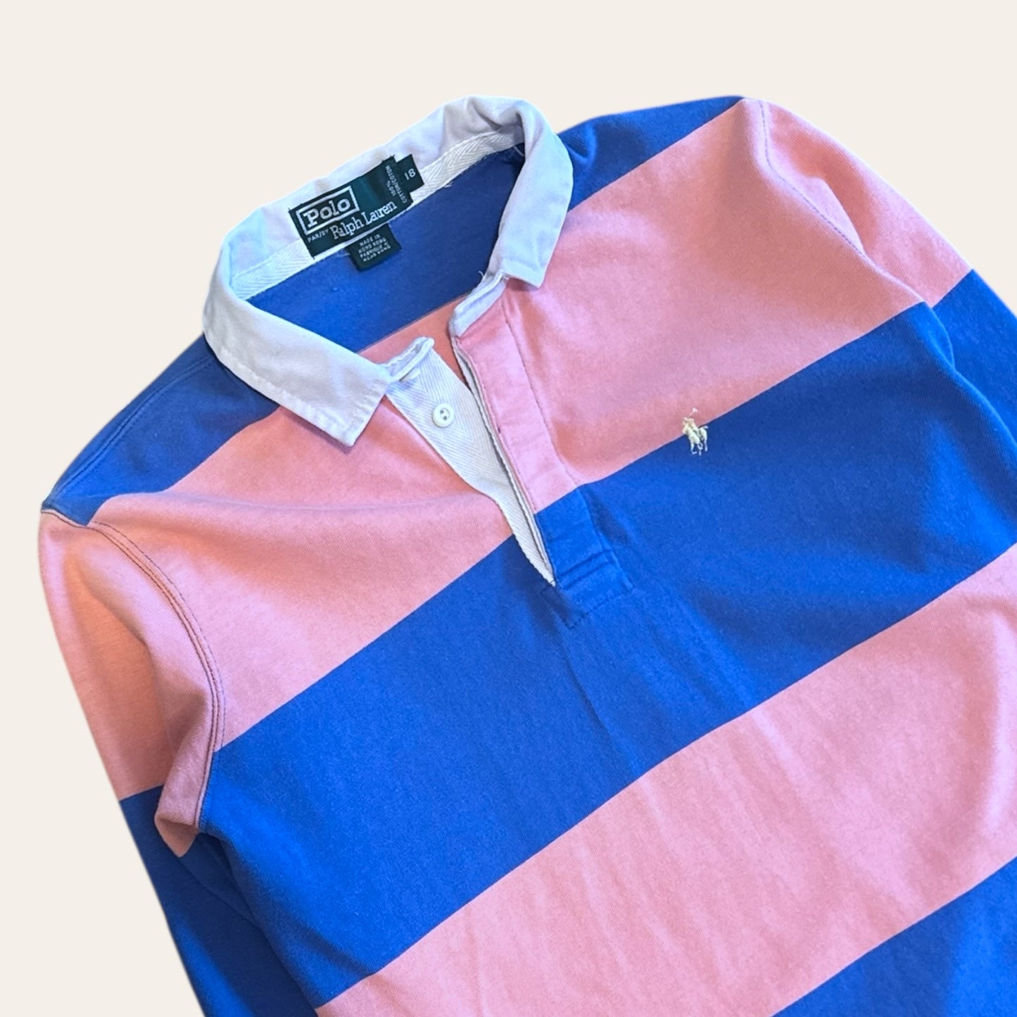 Polo Long Sleeve Rugby Polo Size S