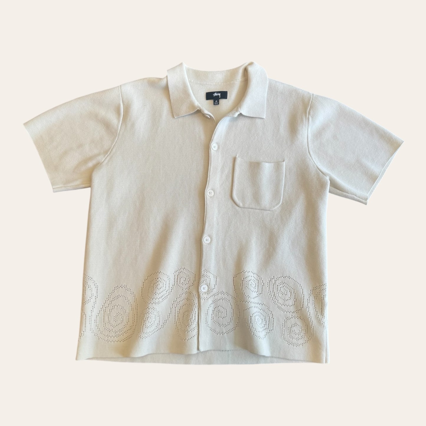 Stussy Knit Bowling Shirt Size M