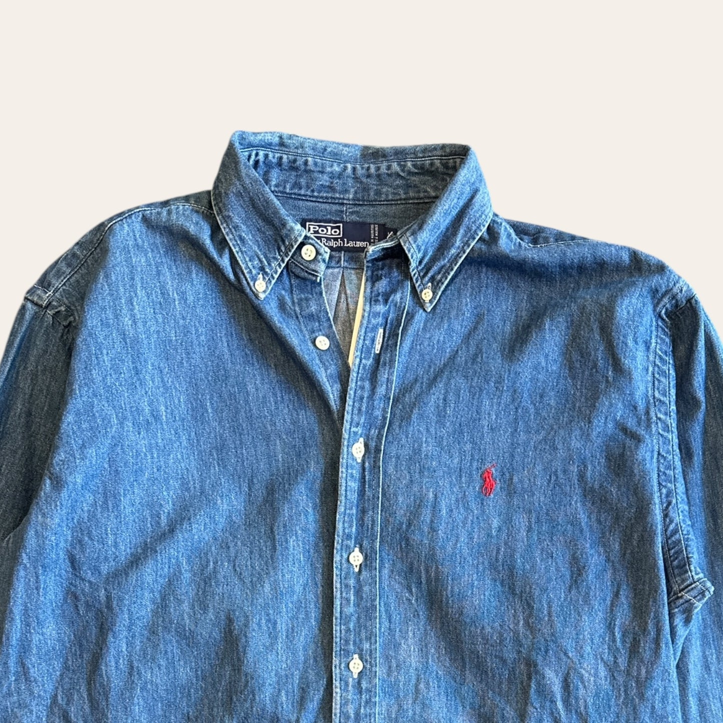 Ralph Lauren Denim Button Up Shirt Size L