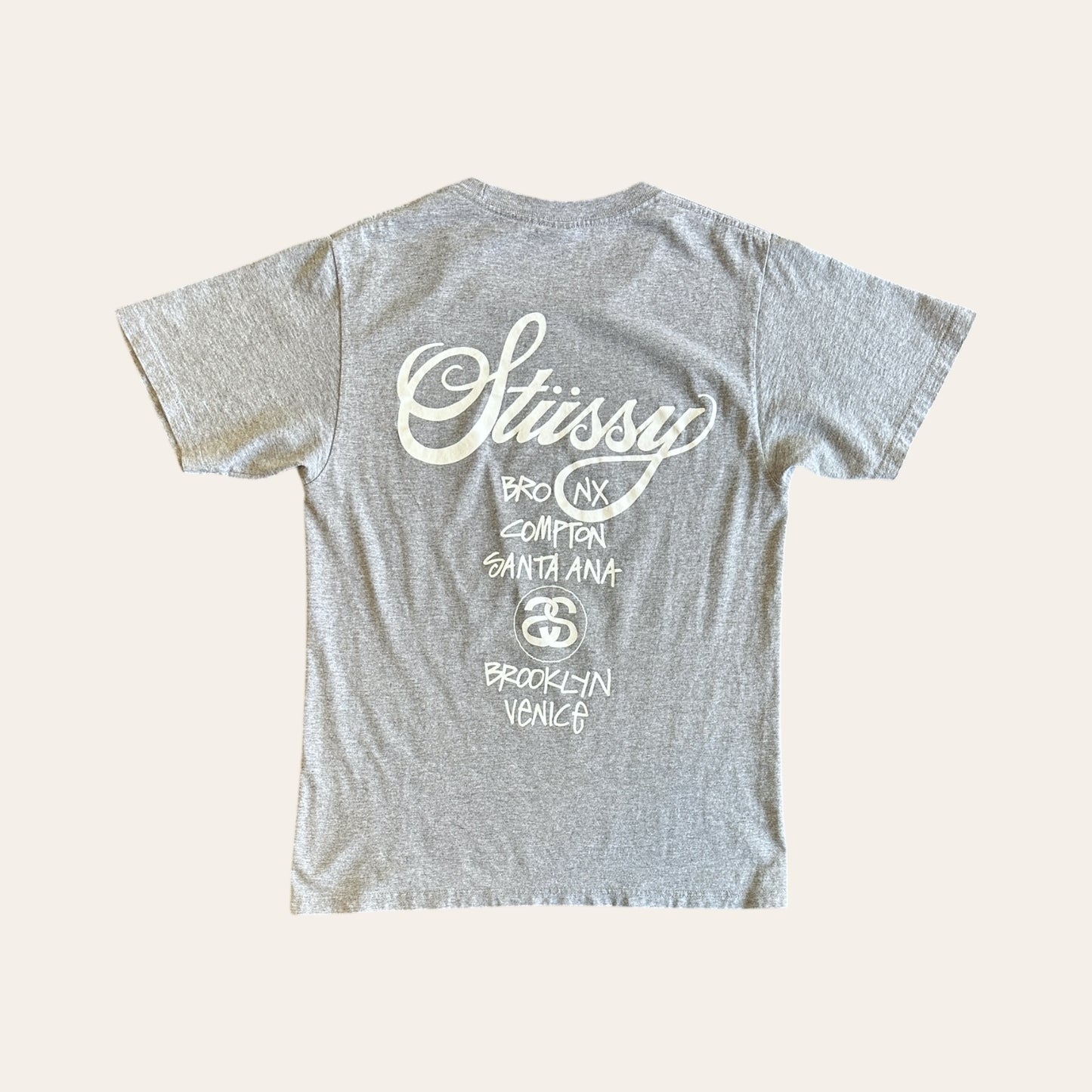Stussy World Tour Tee Grey Size S