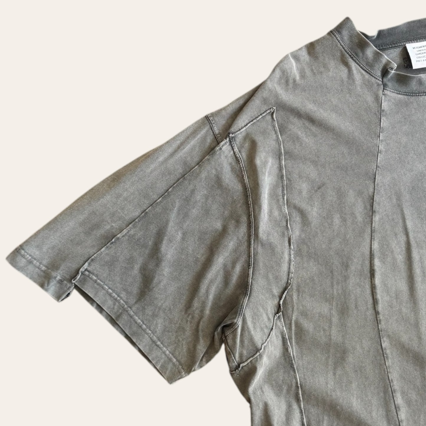 Vetements Cut Up Tee Grey Size L