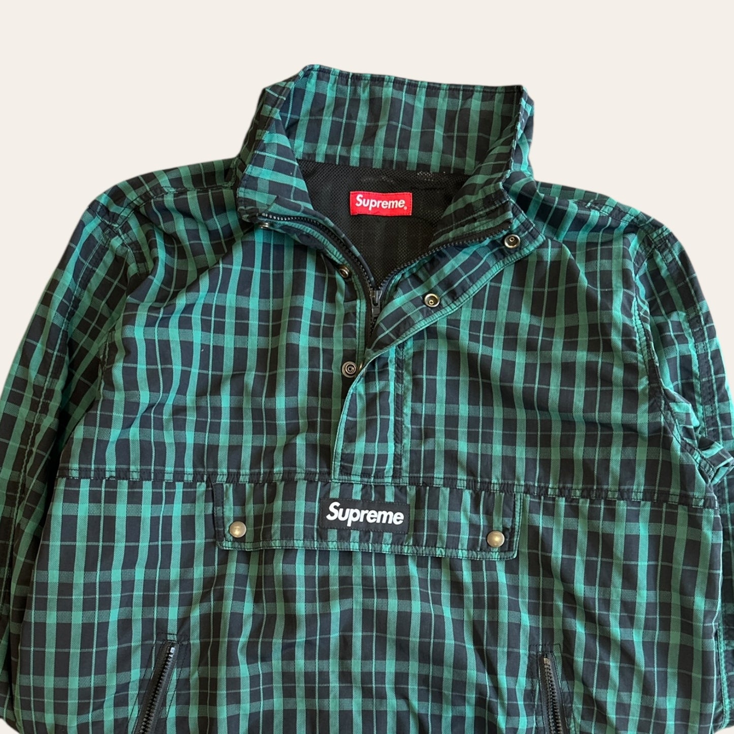 Supreme Plaid Anorak Jacket Size L