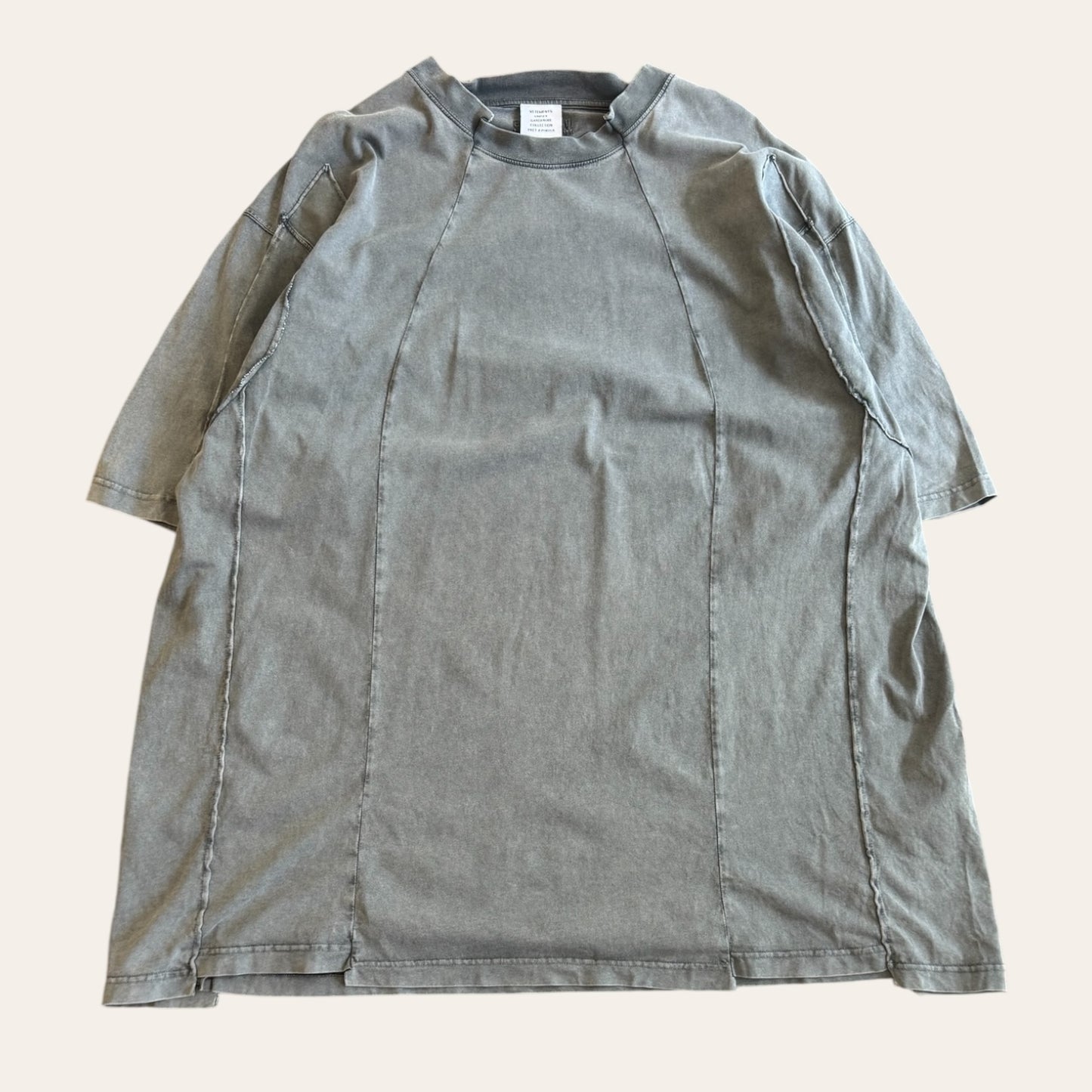 Vetements Cut Up Tee Grey Size L