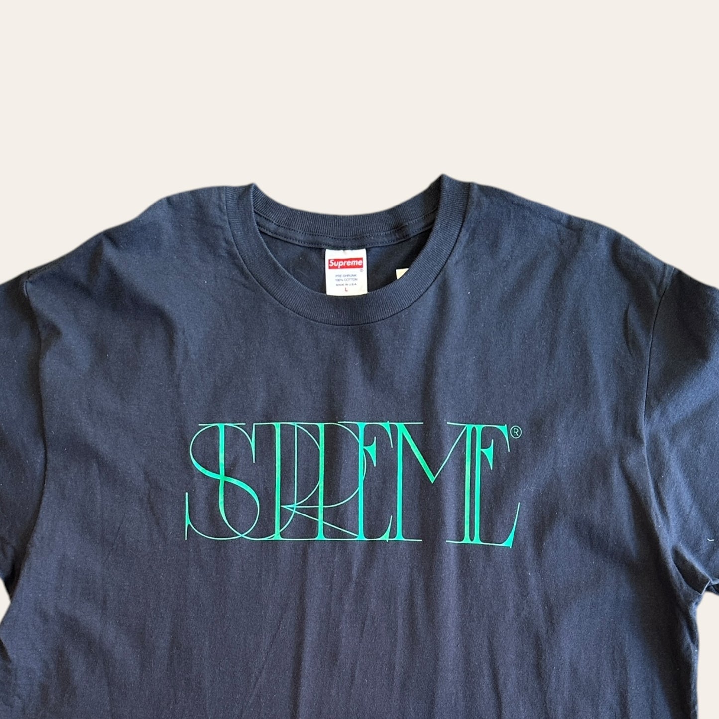Supreme Tee Navy Size L
