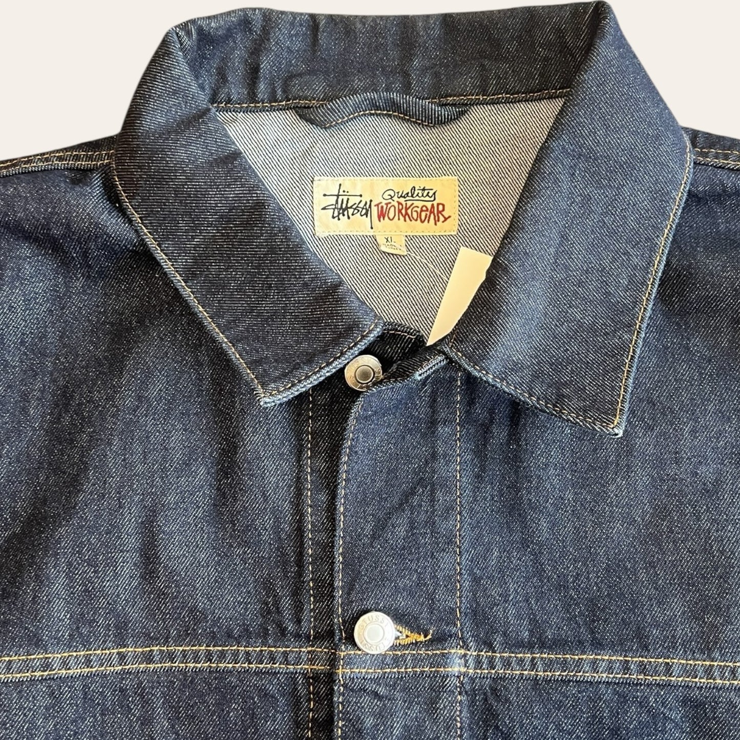 Stussy Workgear Denim Trucker Jacket Size XL