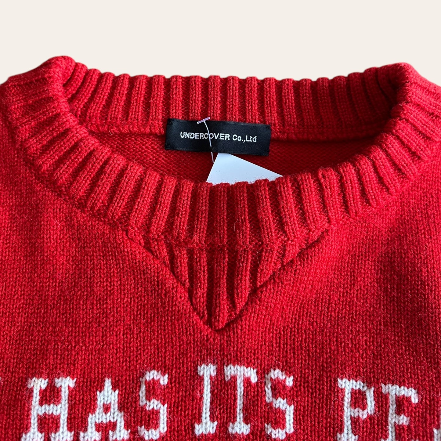Undercover Knit Wool Sweater Size L