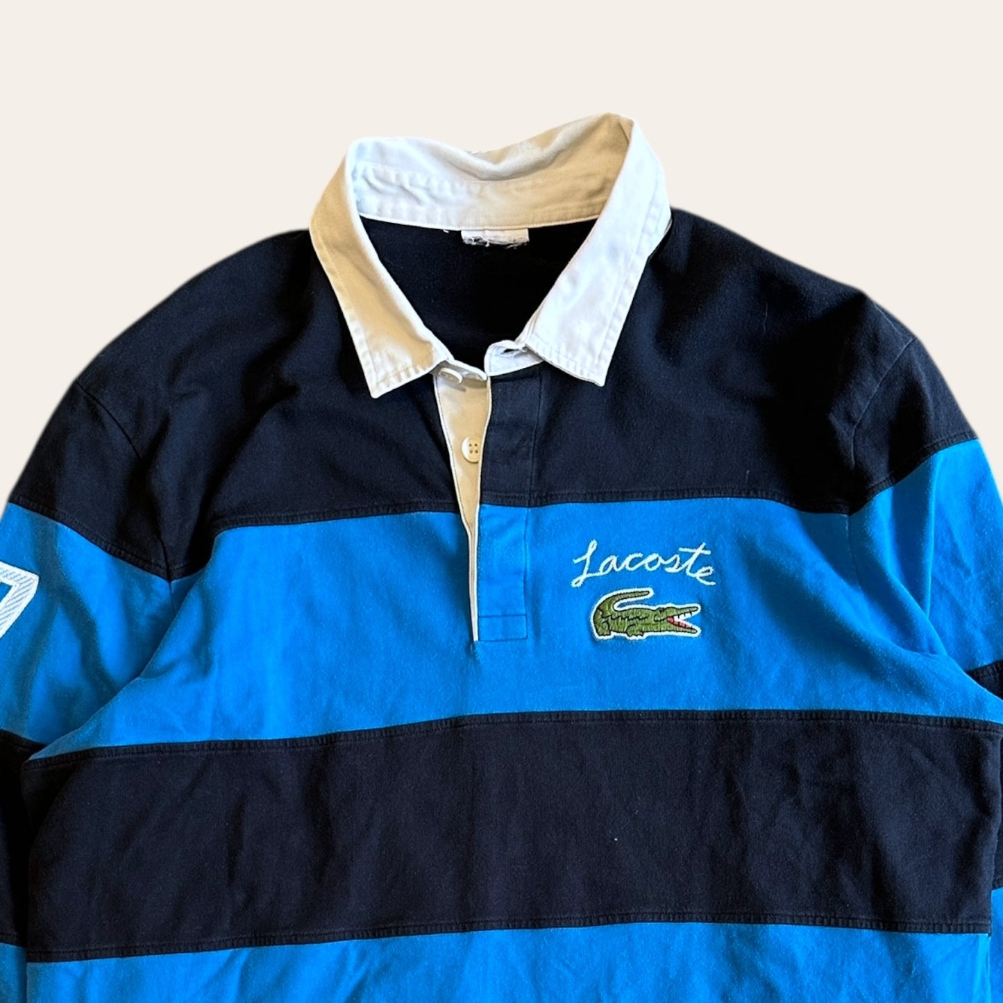 Lacoste Long Sleeve Rugby Polo Size L
