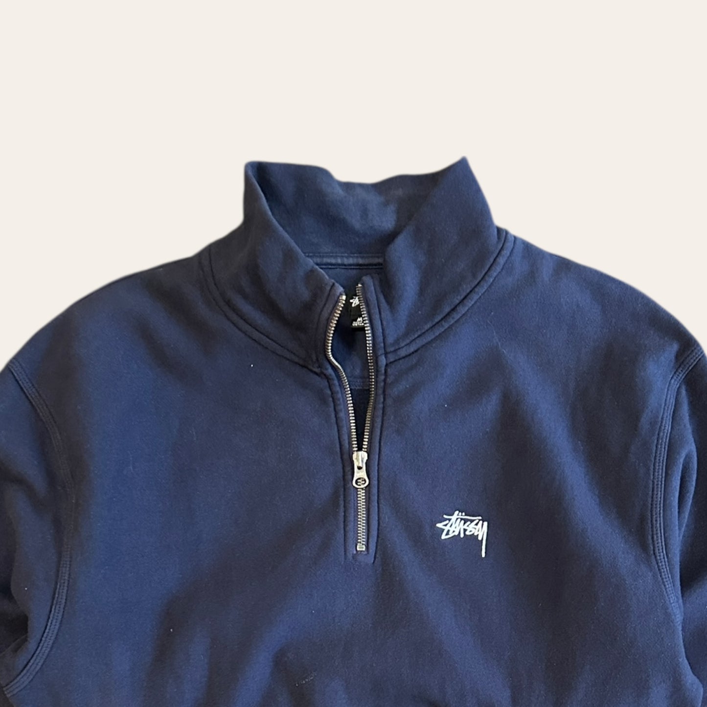 Stussy Quarter Zip Navy Size L