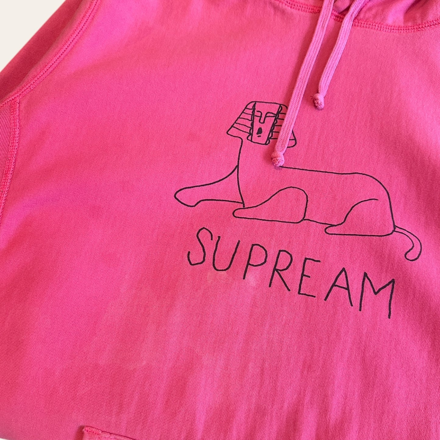 Supreme Hoodie Pink Size L