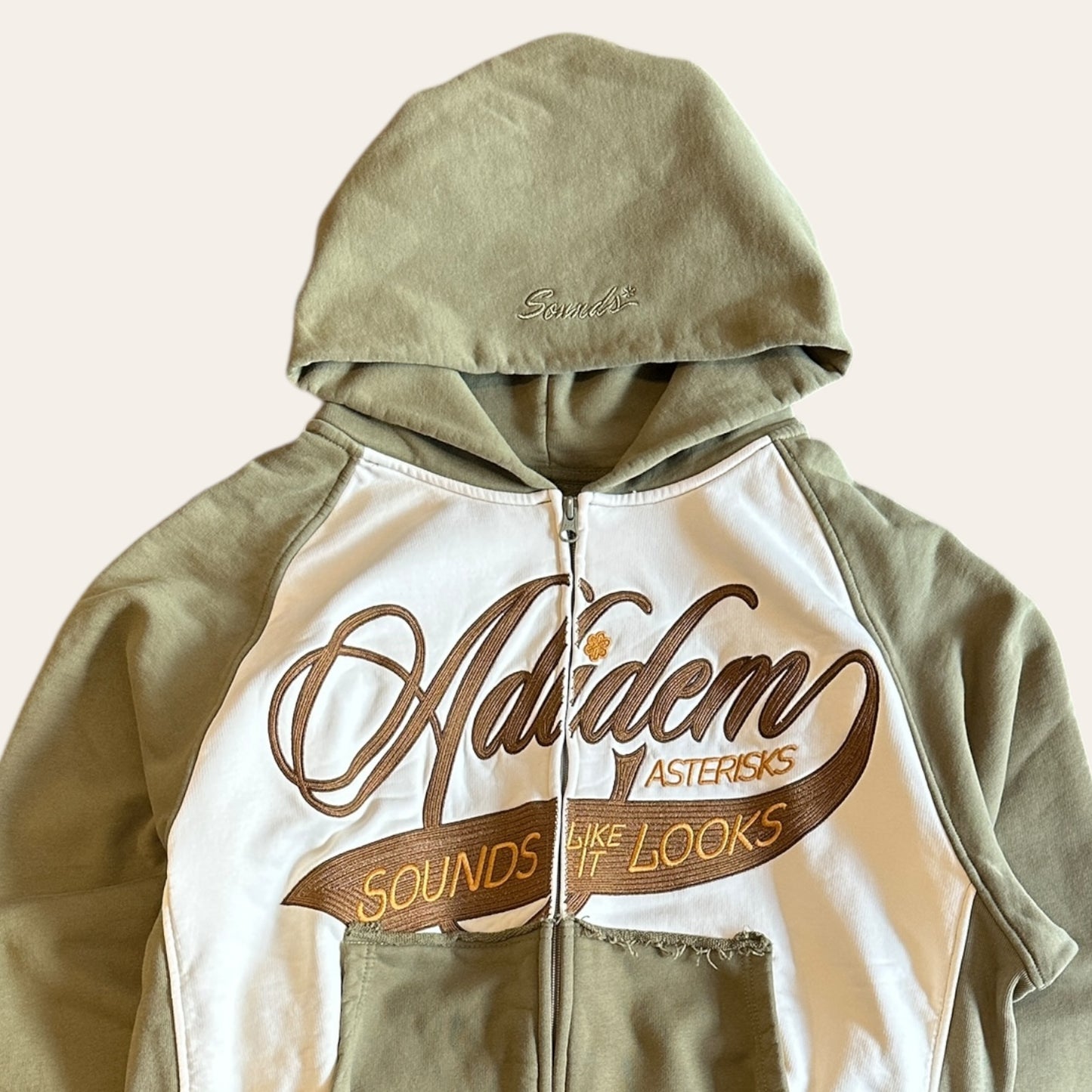 Adidem Asterisks Sounds Zip Hoodie Size XL