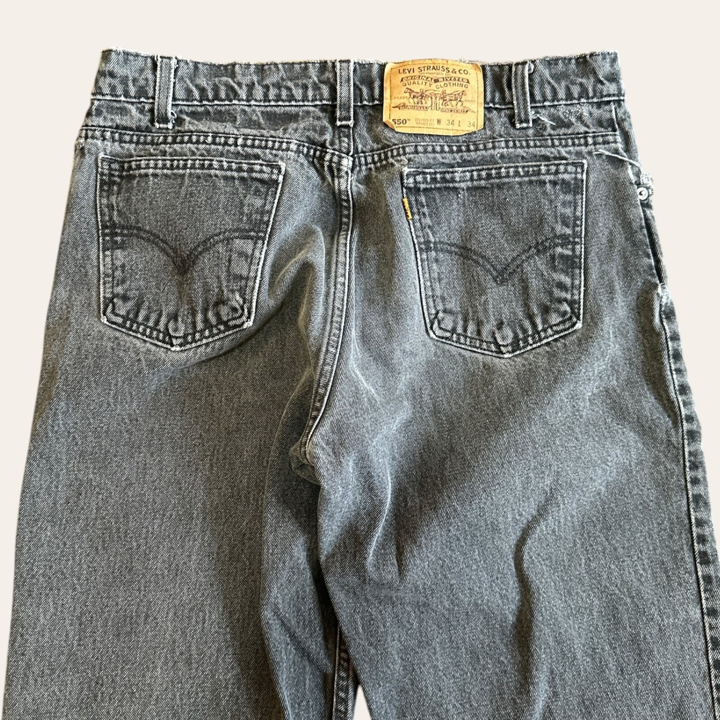 Vintage Levis 550 Orange Tab Jeans Size 34x34