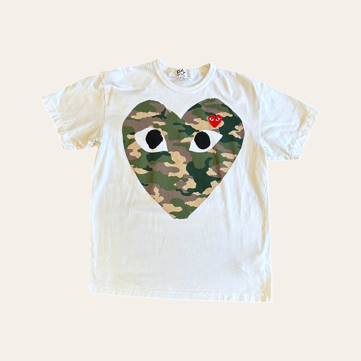 CDG Camo Heart Tee Size XL