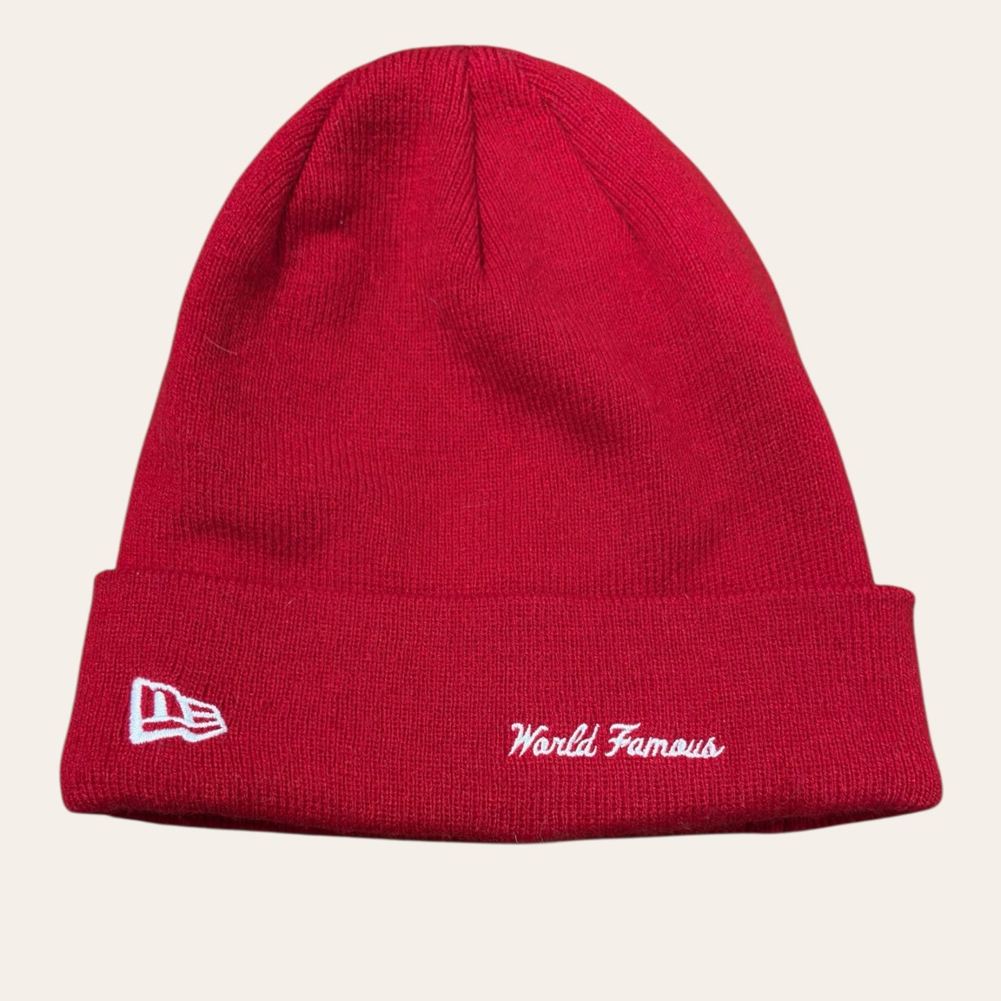 Supreme New Era Box Logo Beanie Red