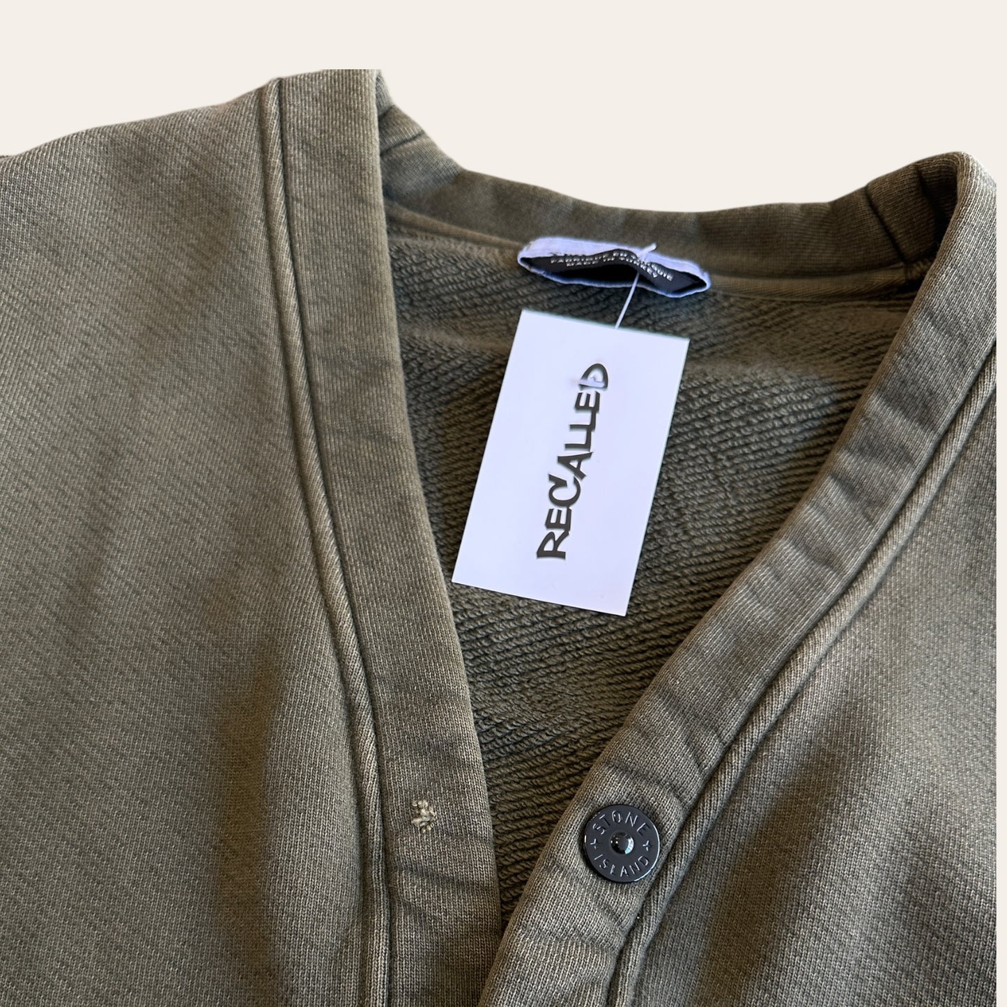 Stone Island Cardigan Olive Size L