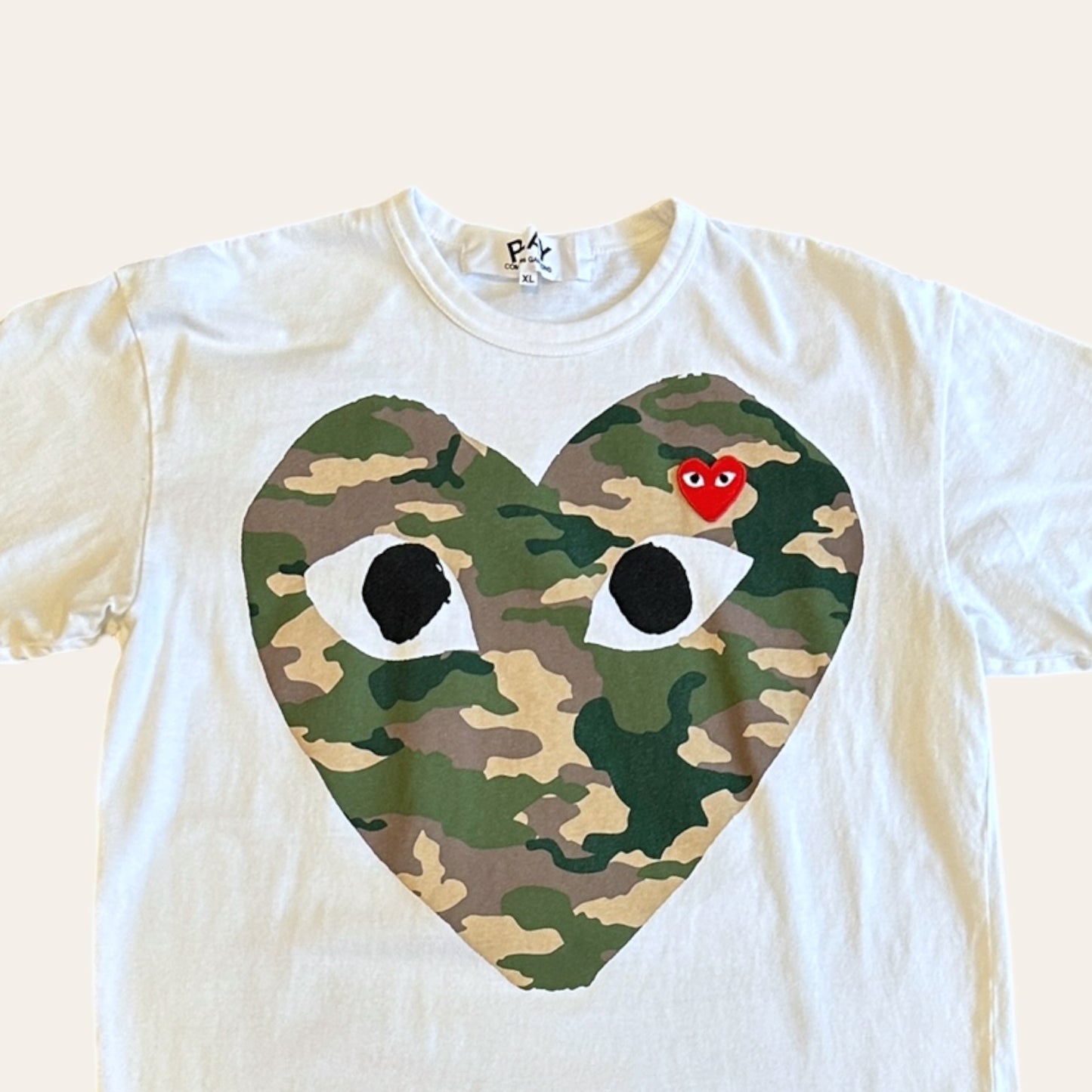 CDG Camo Heart Tee Size XL