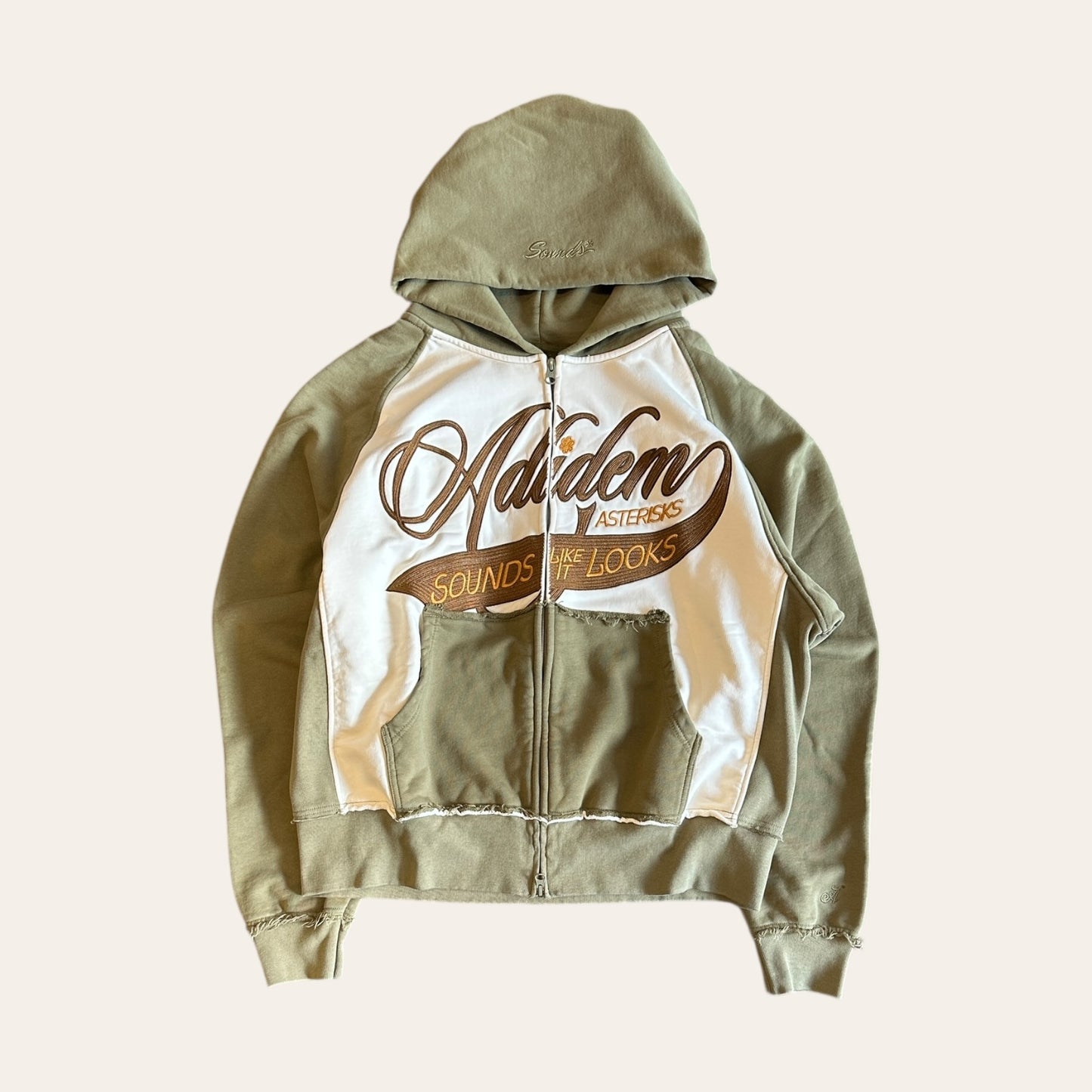 Adidem Asterisks Sounds Zip Hoodie Size XL