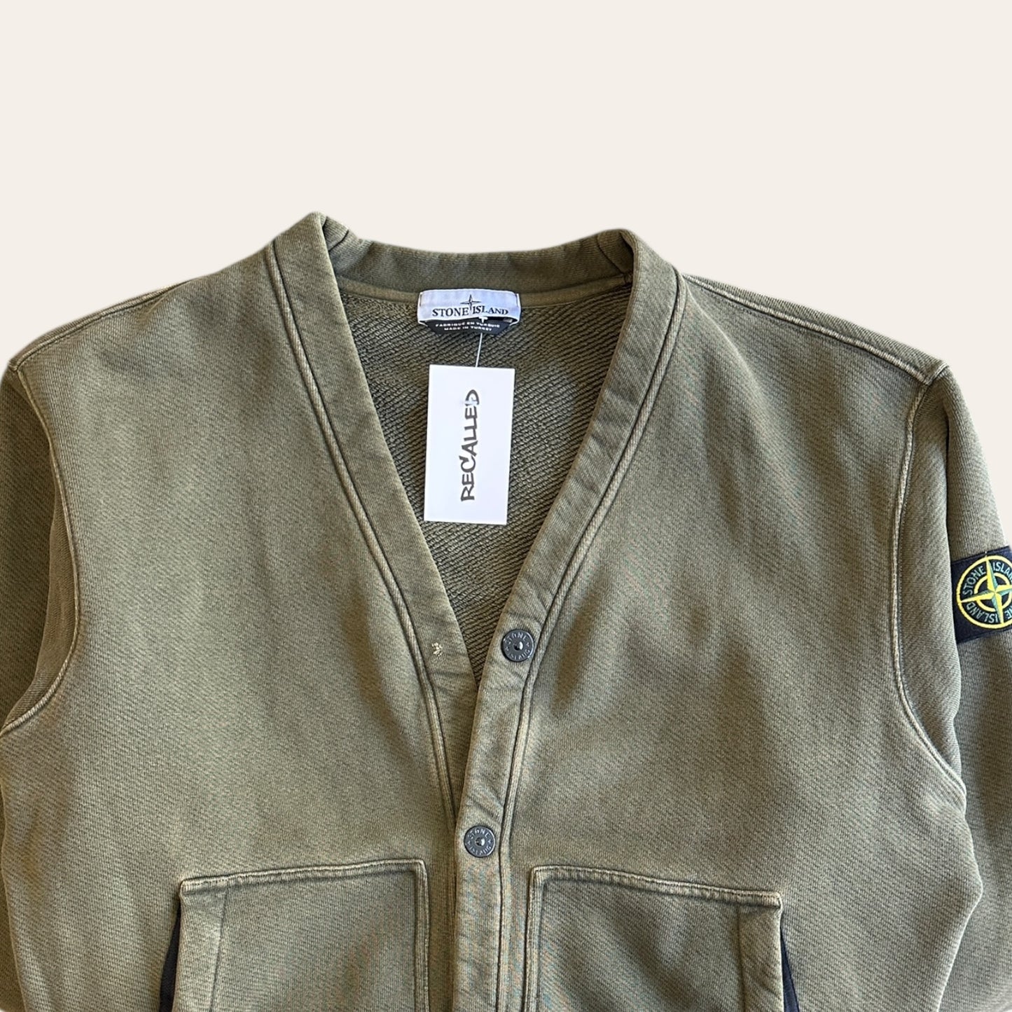 Stone Island Cardigan Olive Size L