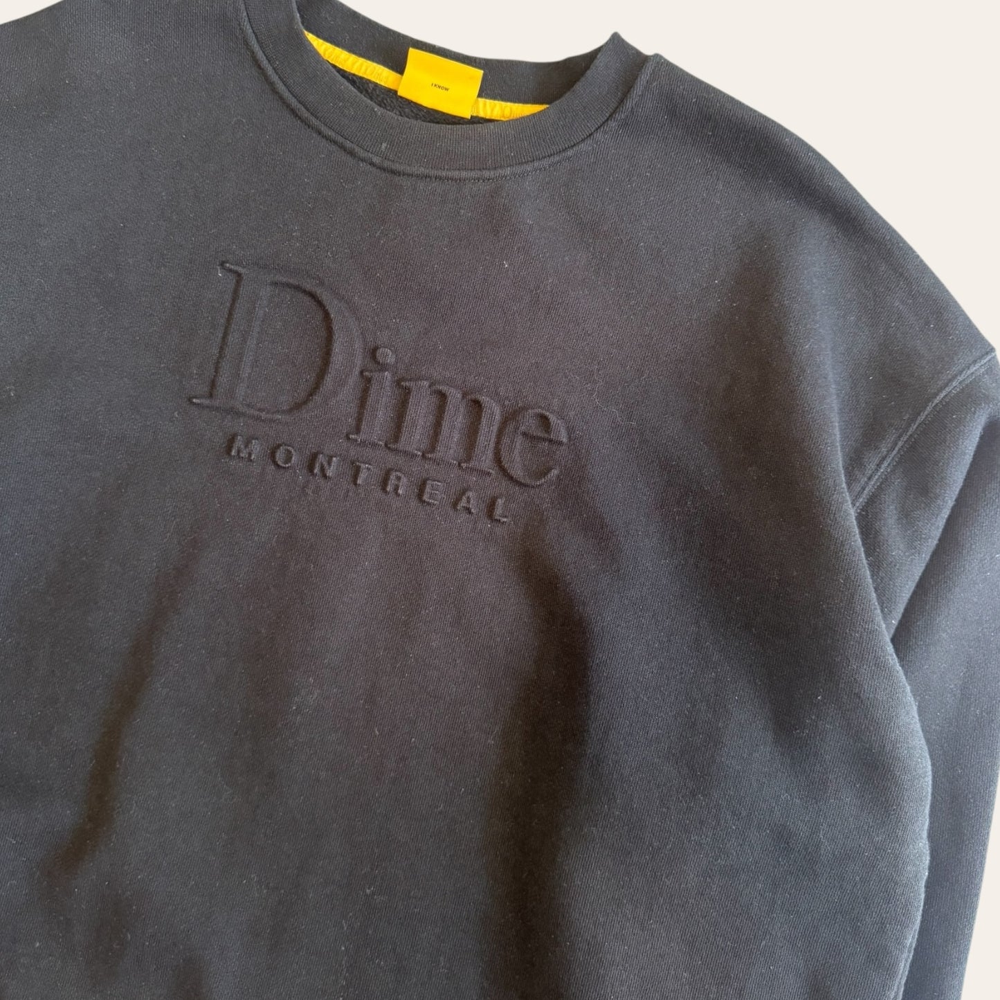 Dime Embossed Sweater Black Size XL