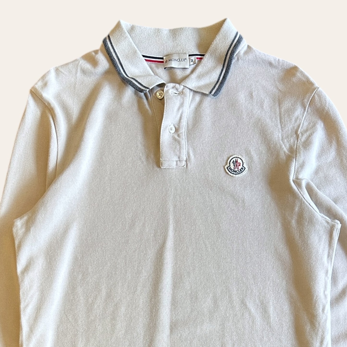 Moncler Long Sleeve Polo Size M