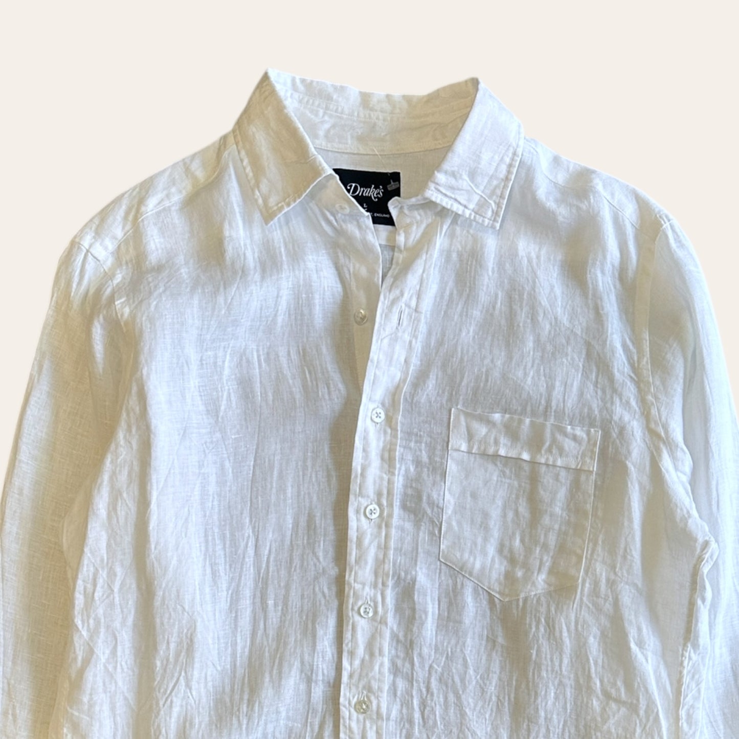 Drake's Linen Shirt Size L
