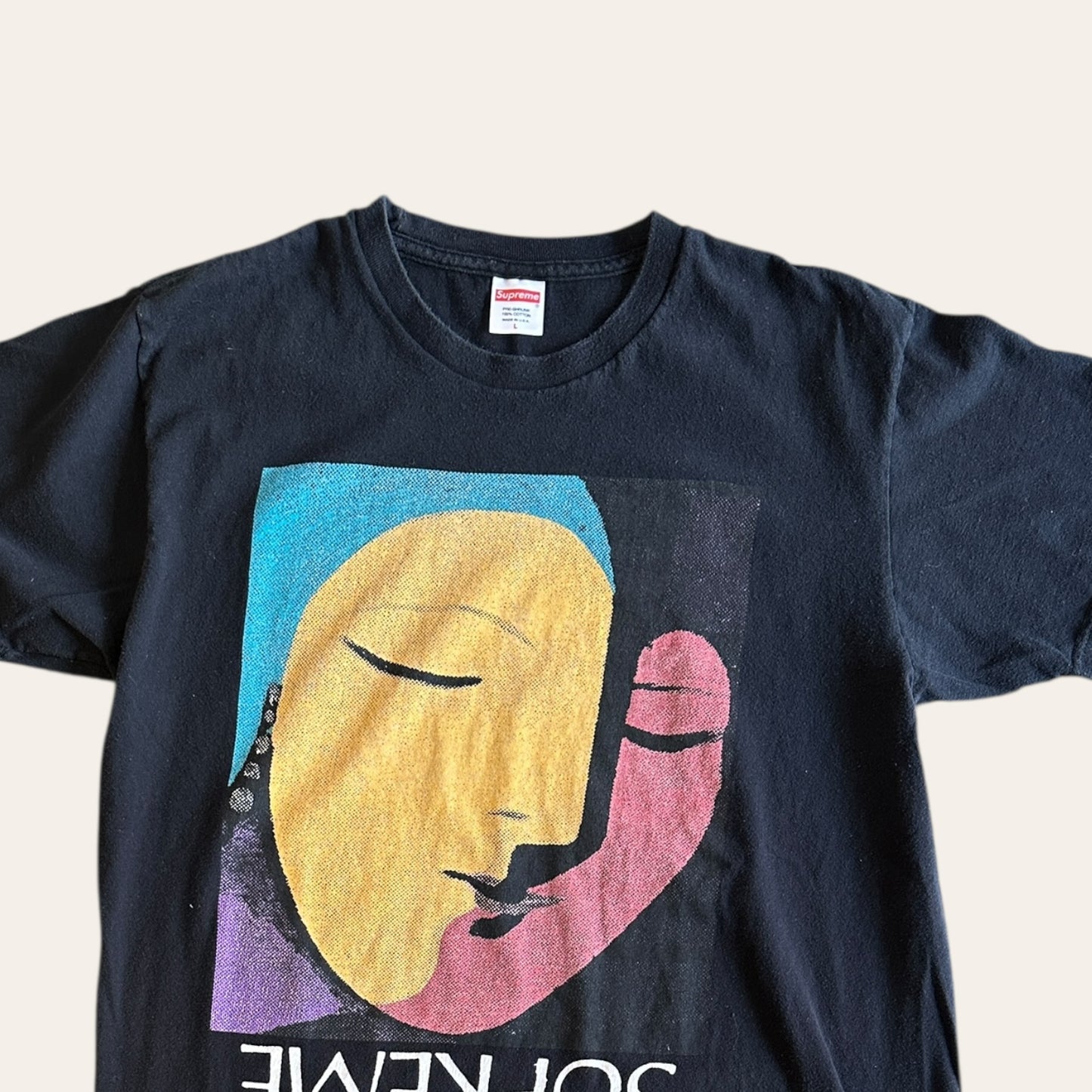 Supreme Abstract Face Tee Size L