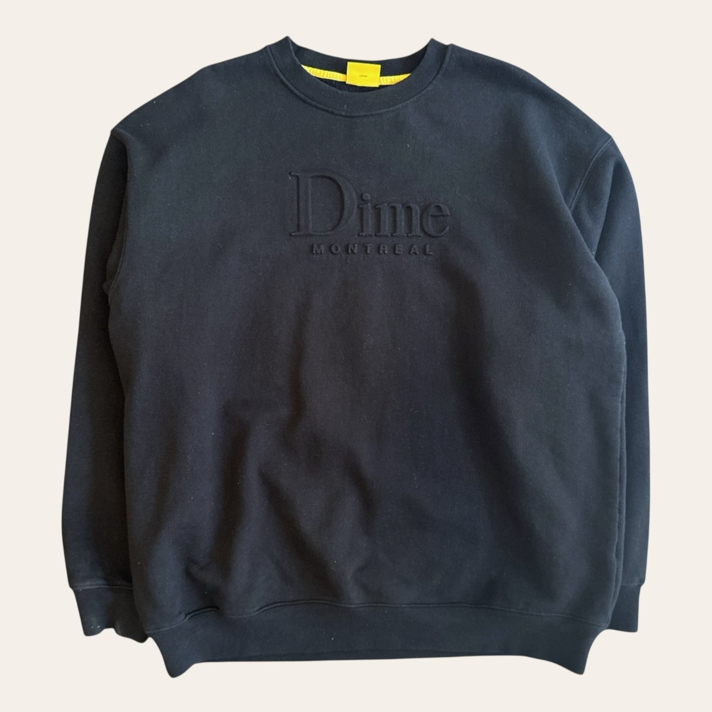 Dime Embossed Sweater Black Size XL