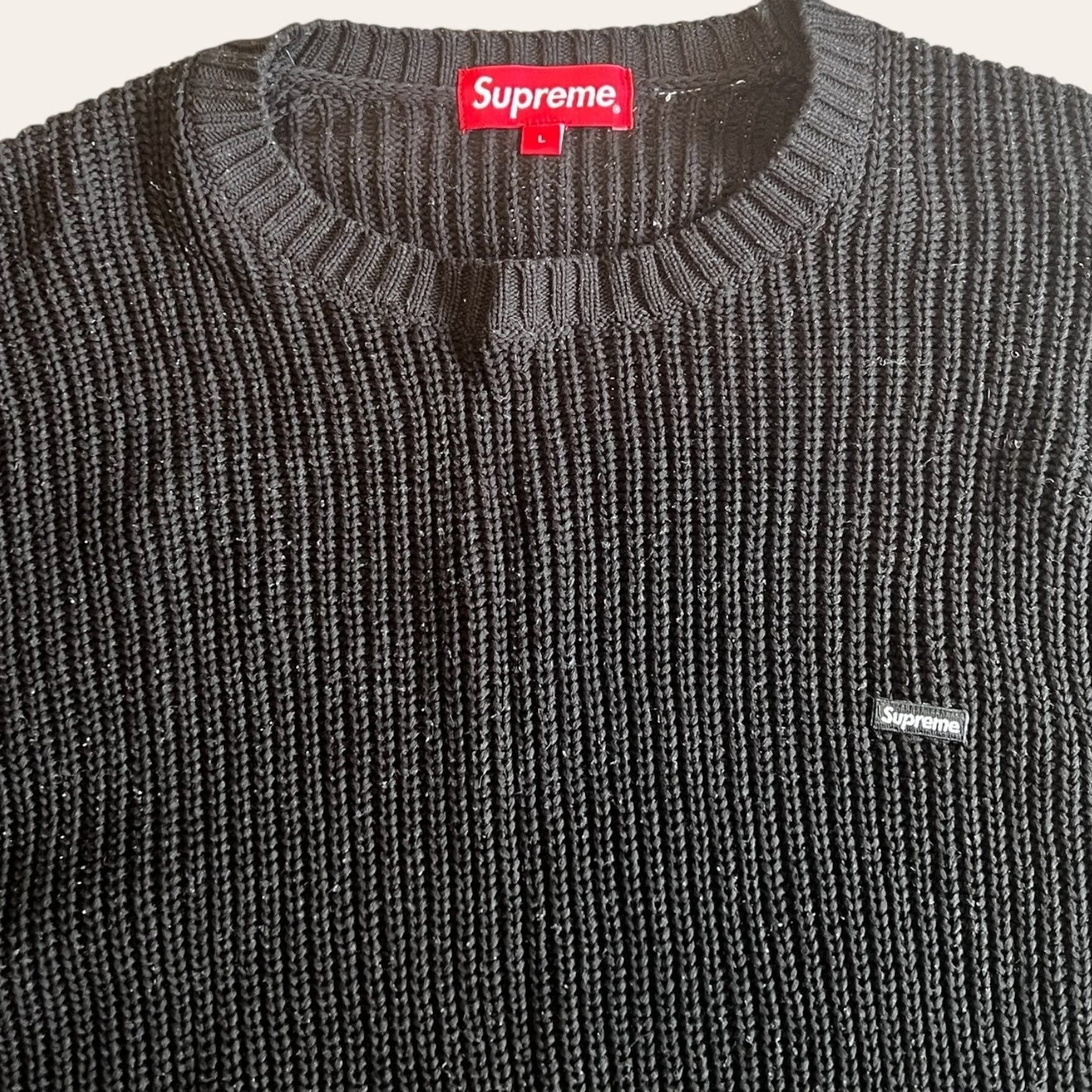Supreme Knit Sweater Black Size L