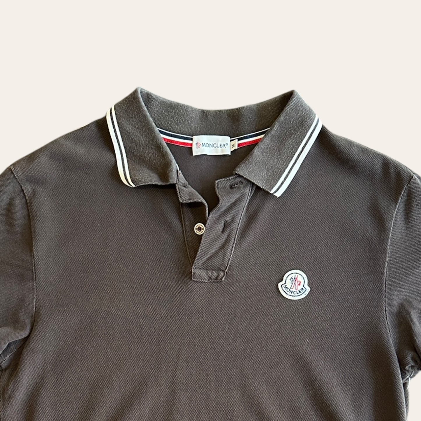 Moncler Polo Tee Brown Size M