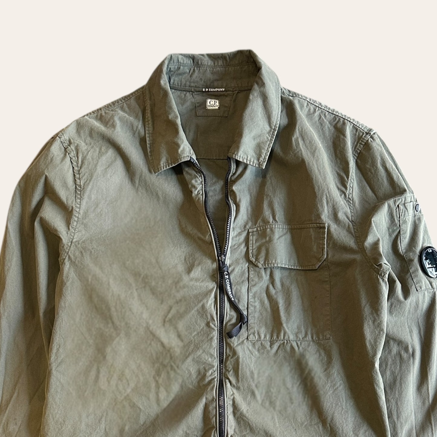 CP Company Zip Shirt Olive Size L