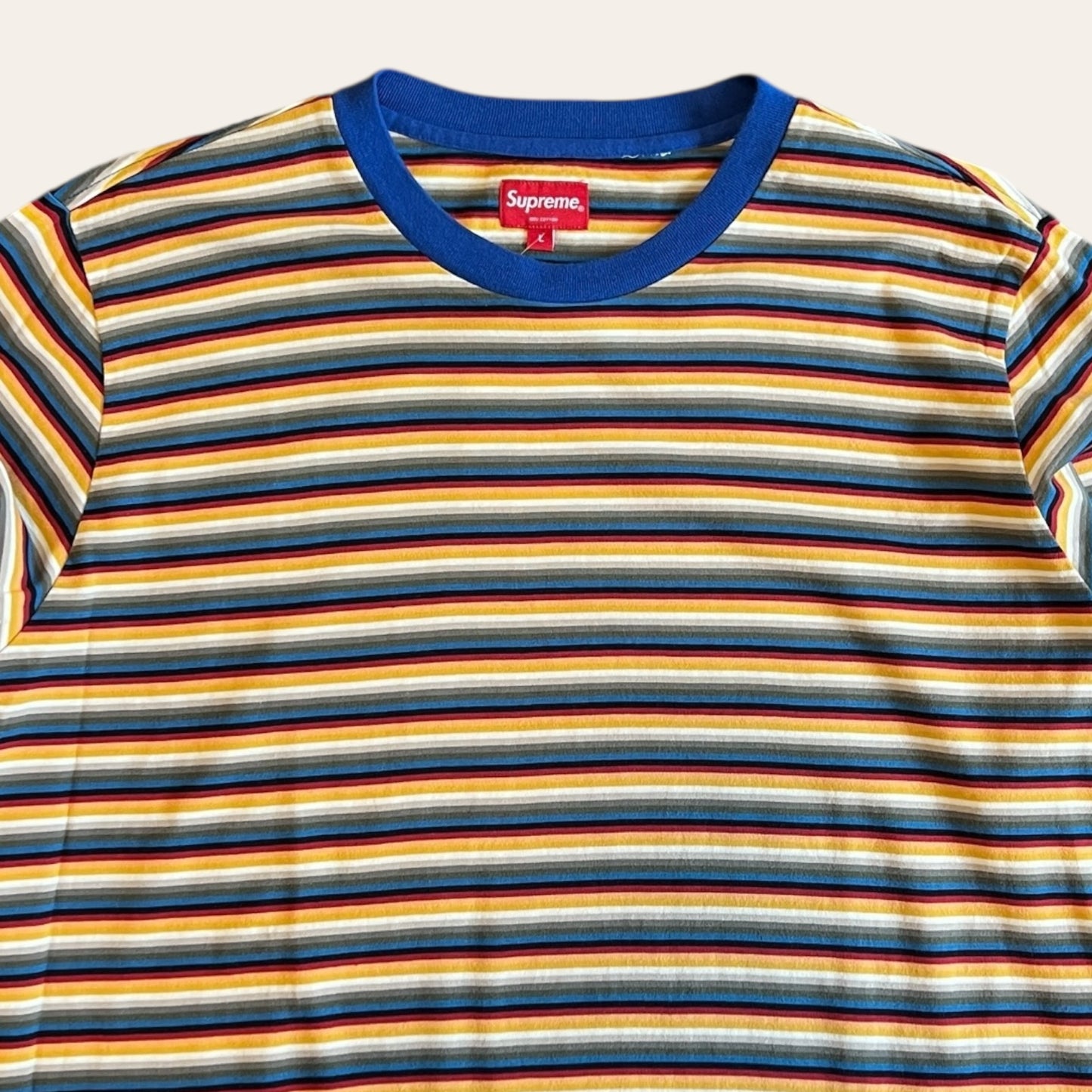 Brand New Supreme Multi Stripe LS (SS17) Size L