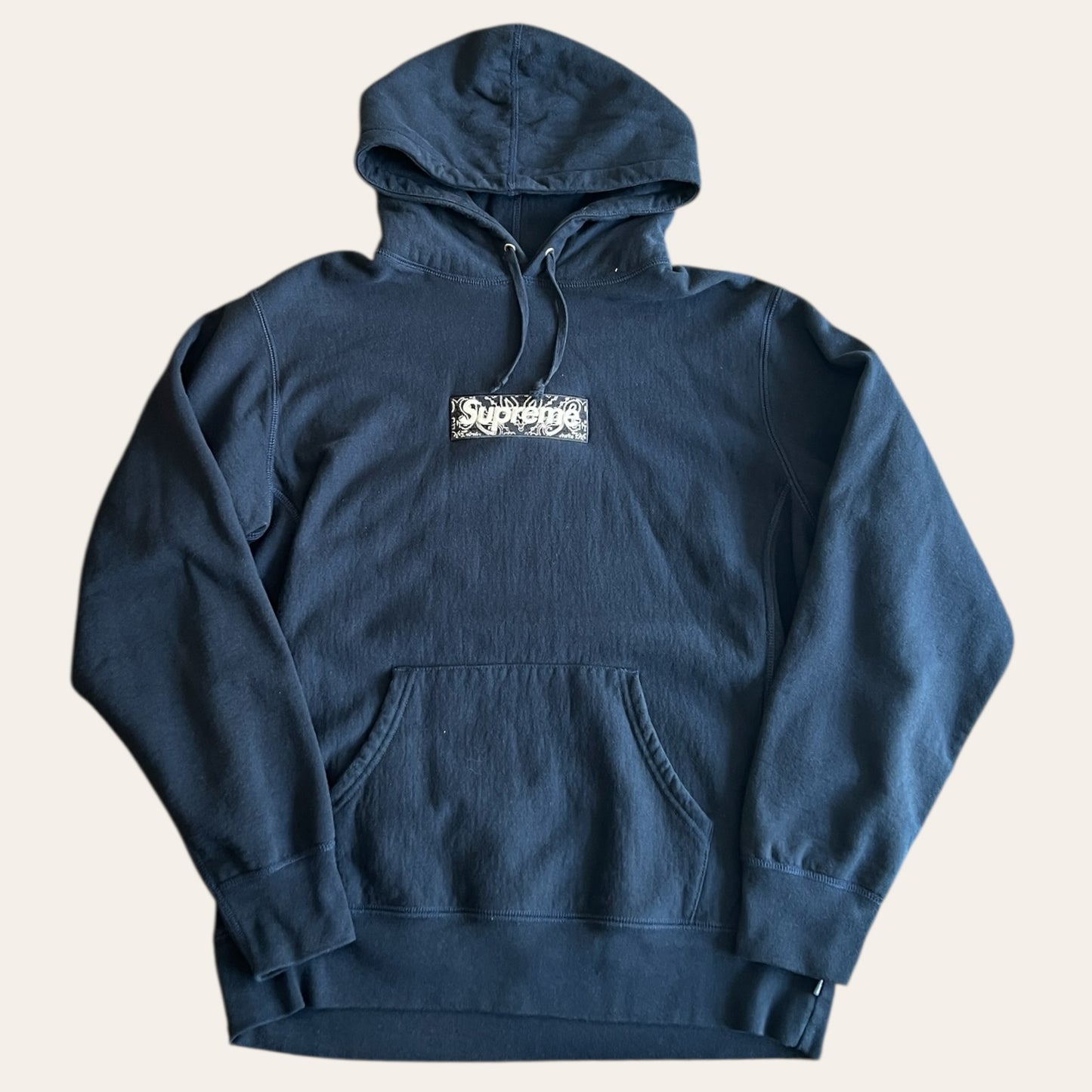 Supreme Bandana Box Logo Hoodie Navy Size L