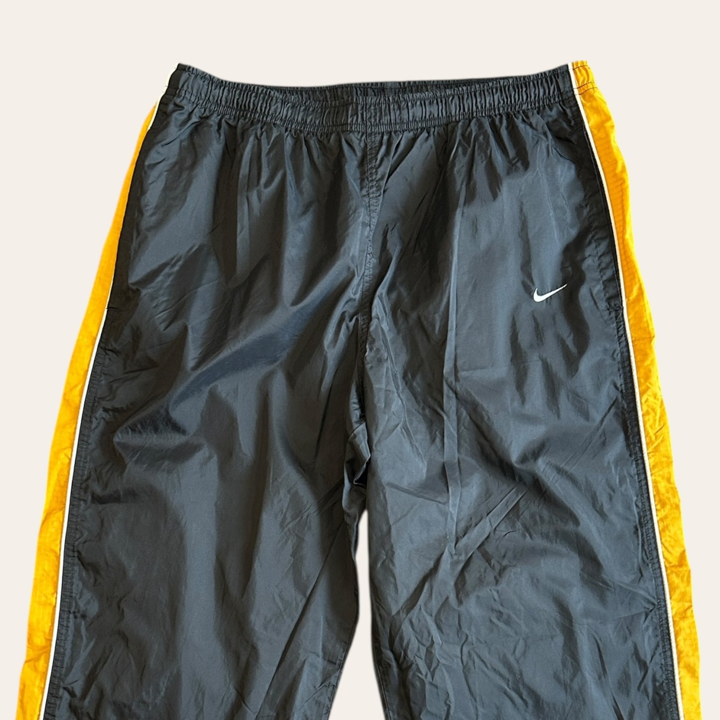 90s Nike Trackpants Yellow Black Size L