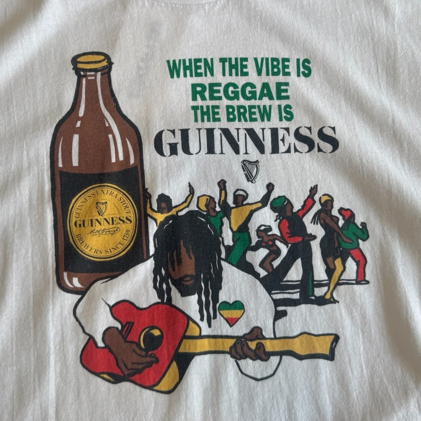 90s Reggae Guinness Tee Size XL