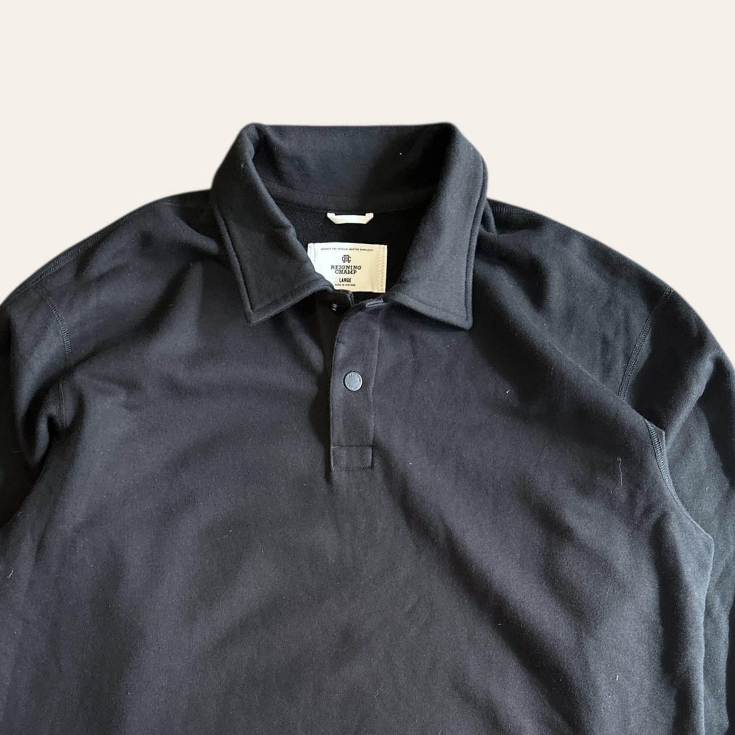 Reigning Champ Long Sleeve Polo Size L