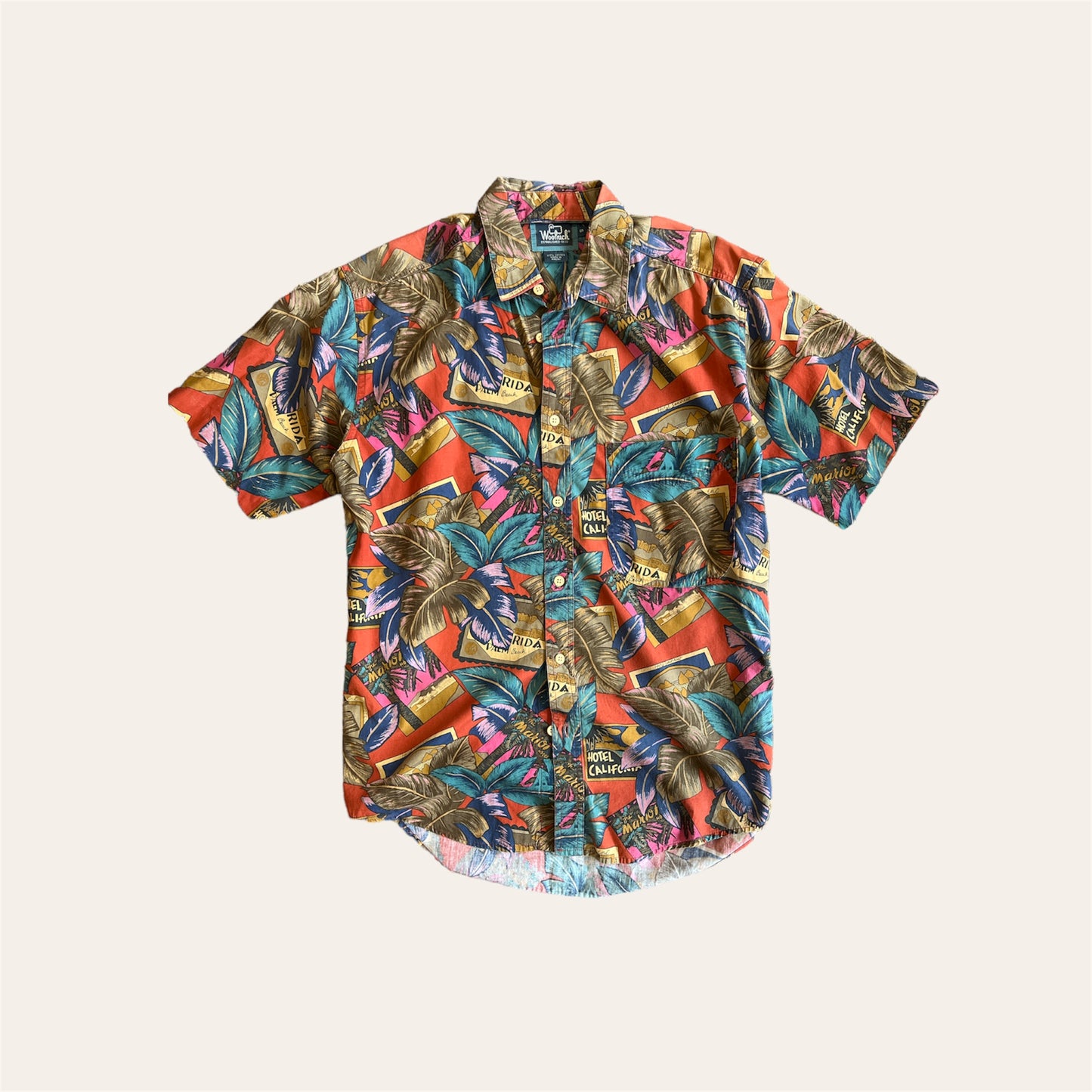 Vintage Woolrich AOP Hawaiian Shirt Size S