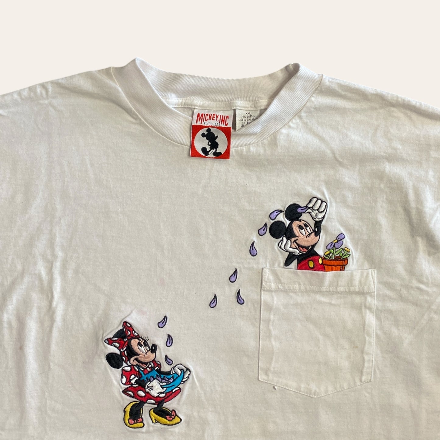 Mickey Mouse Flower Pocket Tee Size XXL