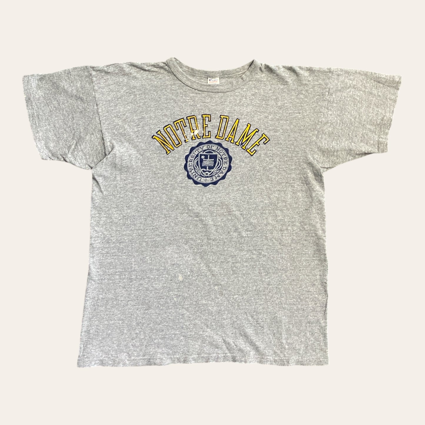 90's Notre Dame Tee Grey Size XL