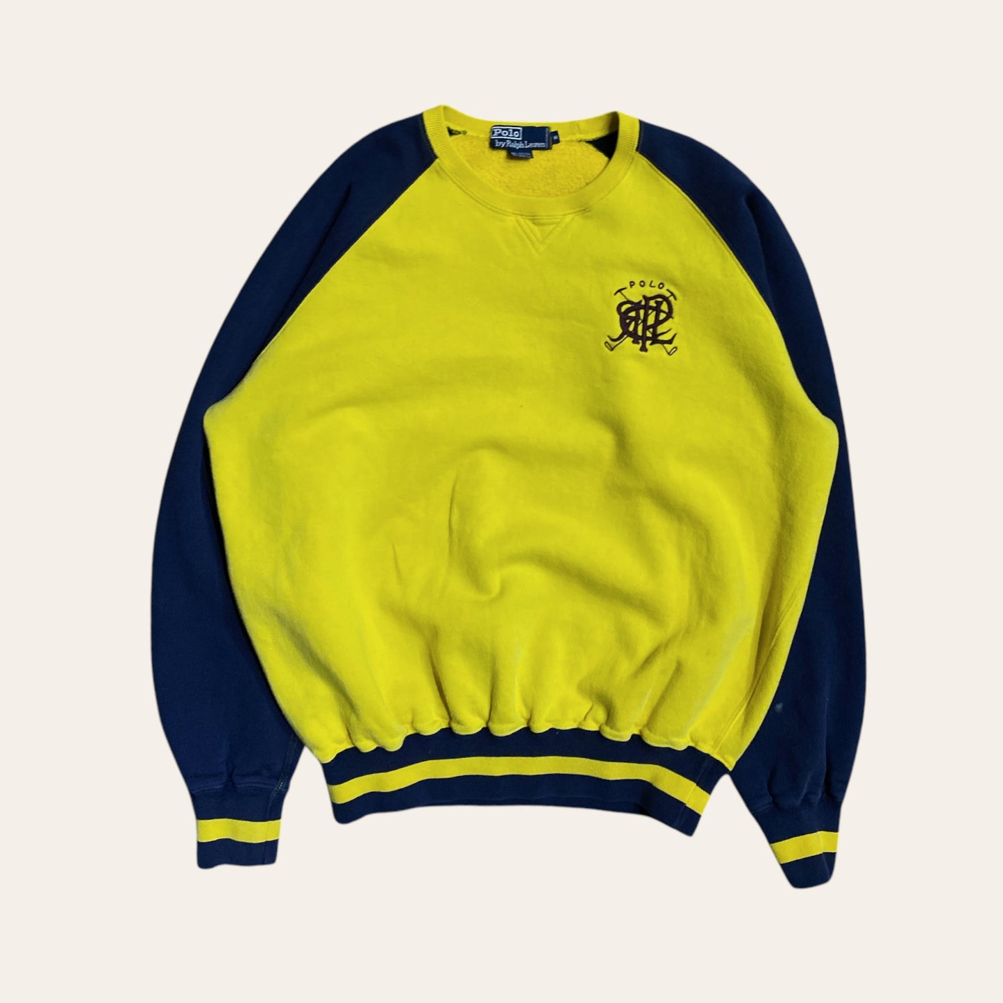 00s Polo RL Sweater Yellow/Navy Size M