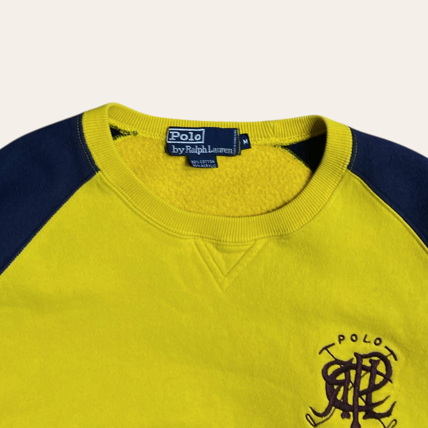 00s Polo RL Sweater Yellow/Navy Size M