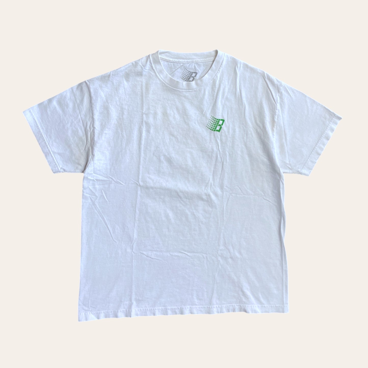 Bronze Tee White/Green Size XL